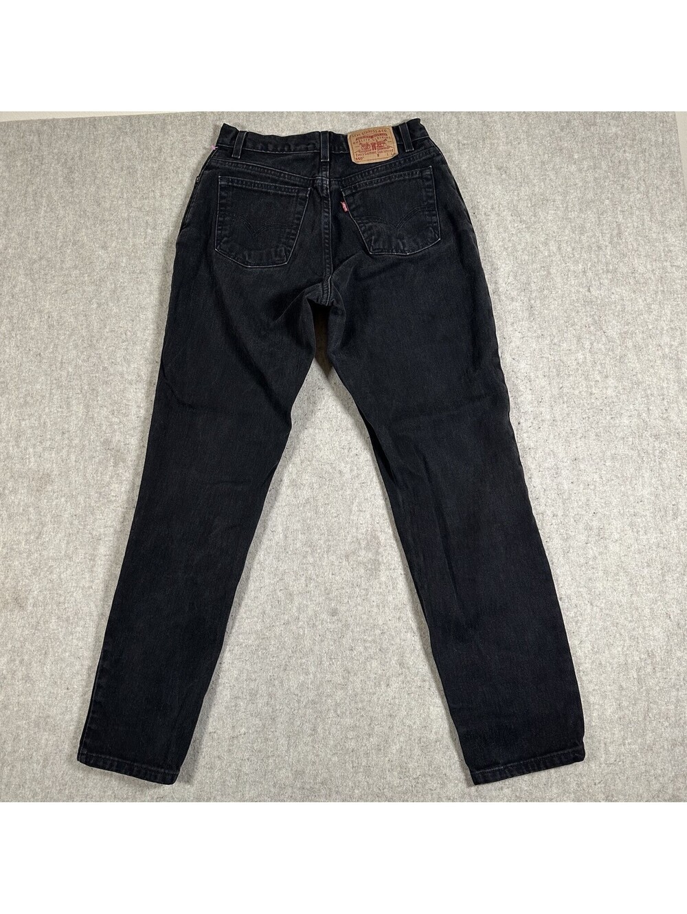 Vintage Levis 550 Jeans Womens Size 12 Black Dark Wash Relaxed Tapered (28x31)